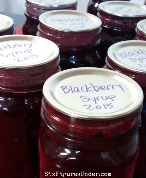 Homemade blackberry syrup makes a wonderful gift! It's delicious on pancakes, waffles, ice cream, cheesecake-- you name it! Here's a step-by-step recipe and tutorial!