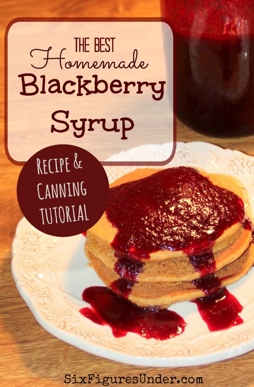 This is seriously the best Homemade Blackberry Syrup ever! It's wonderful on pancakes, waffles, ice cream, cheesecake-- you name it! You might even want to just grab a spoon. Here's a complete photo tutorial of the process!