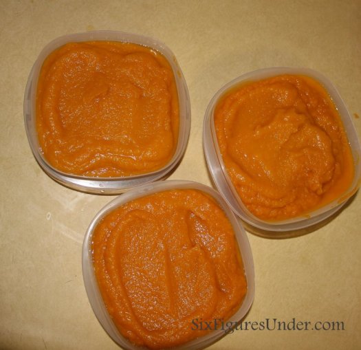 Step-by-Step tutorial for making and freezing your own pumpkin puree from regular pumpkins. You'll never go back to canned pumpkin again!