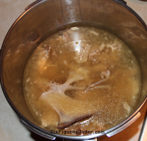 Making broth from turkey bones is easy