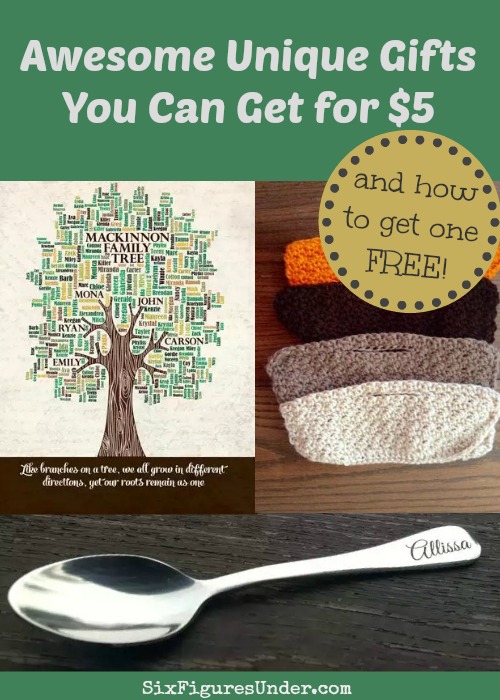 There are so many great options for both digital and physical personalized gifts that you can get for $5. She even show you how to get one free!