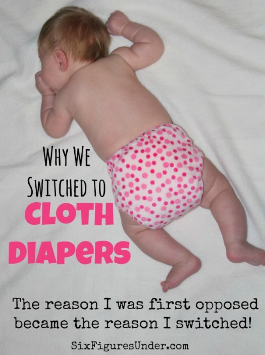 Ironically, the reason that I was first opposed to cloth diapers became the reason I switched to cloth diapers. No, I didn't suddenly fall in love with the idea of dealing with poopy cloth diapers.