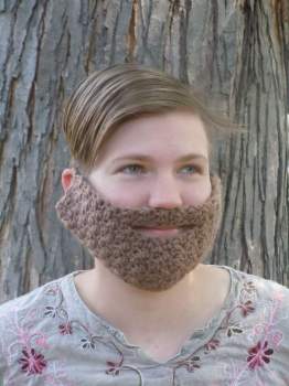 Crocheted beard-- A unique gift you can get on Fiverr