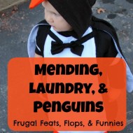 Mending, Laundry, and Penguins: Frugal Feats, Flops, and Funnies