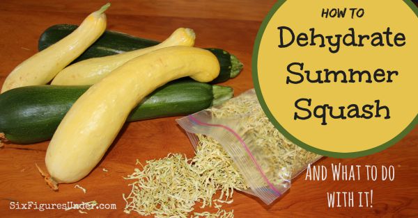 How to dehydrate summer squash-- and what to do with it