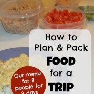 How to plan and pack food for a trip (8 people for 3 days)