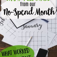 What I Learned from a No-Spend Month– What Worked and What Didn’t