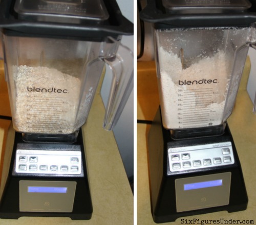 Make oat flour by simply blending some oats in the blender. I add 1 tablespoon to each oatmeal packet.