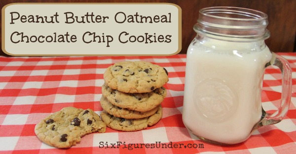 Peanut Butter Oatmeal Chocolate Chip Cookies are fancy enough to bring out for a special treat, yet simple enough for everyday. I always get requests for this recipe when I share these soft and delicious cookies.