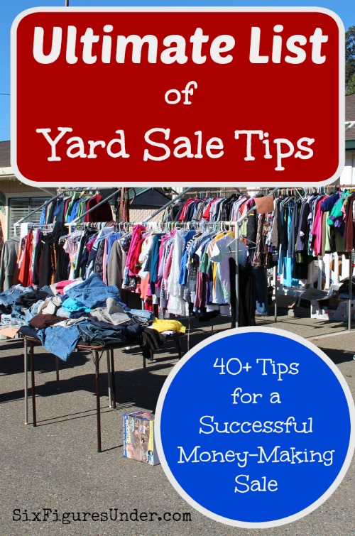 Yard sales and garage sales area a great way to earn some extra cash while decluttering. Here are 40+ yard sale tips for a successful money-making sale!