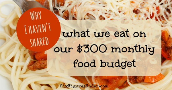 Why I haven't shared what we eat on our 300 dollar food budget