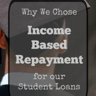 Why We Chose Income Based Repayment (IBR) For Our Student Loans