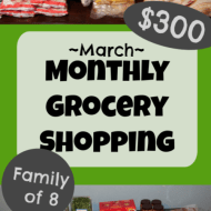 Monthly Grocery Shopping– March 2020