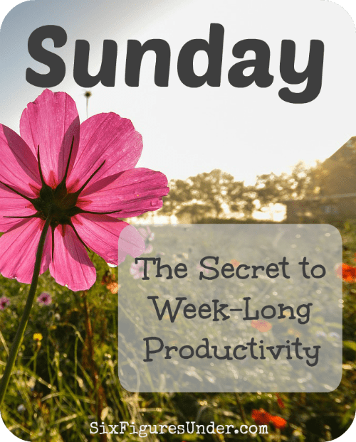 Sunday is my secret weapon to being productive and getting things done. The funny thing is that I don't actually do anything on my lengthy to-do list on Sunday.